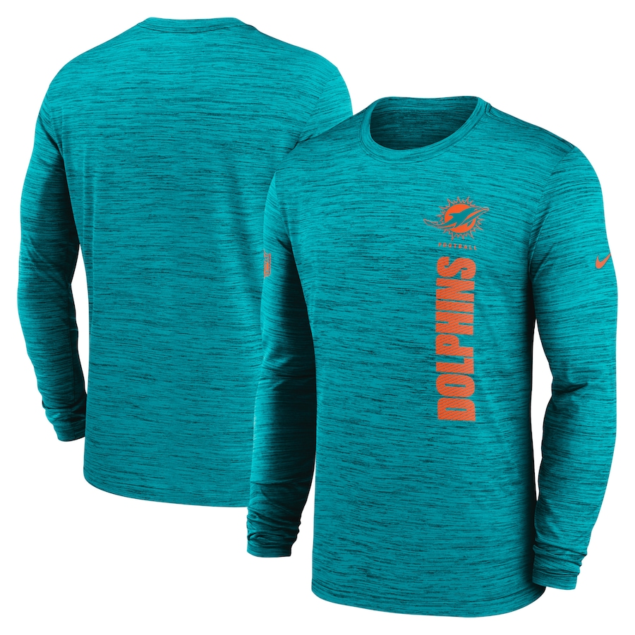 Men Miami Dolphins green 2024 Nike NFL long sleeve t shirts->nfl t-shirts->Sports Accessory